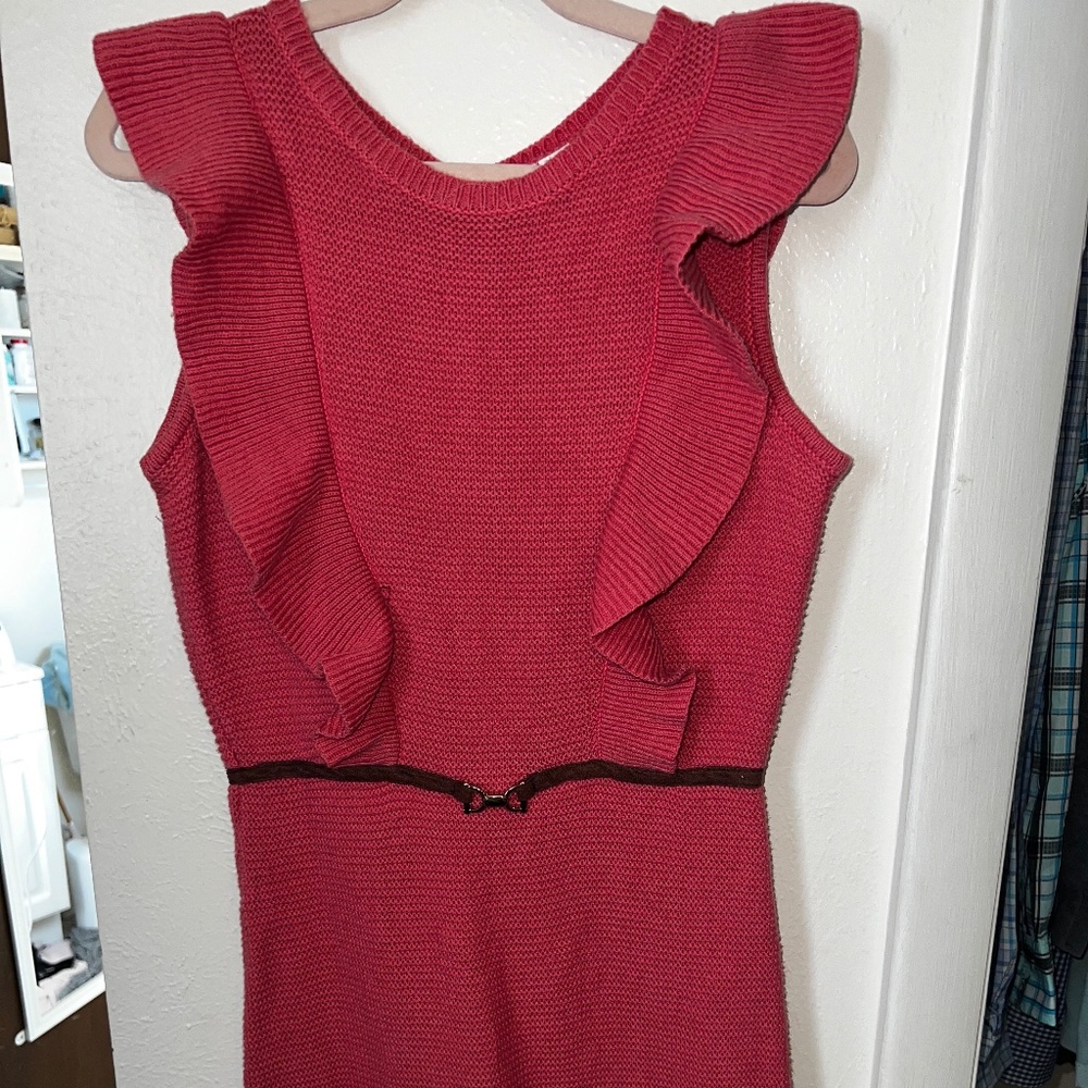 Girls Janie and Jack belted sweater dress